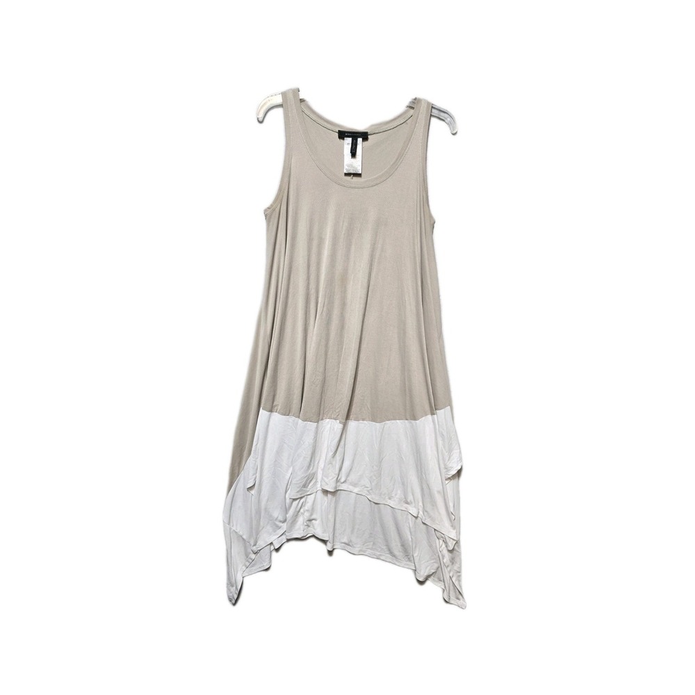 Womens BCBG Maxazria Asymetrical Dress Size XXS Beige